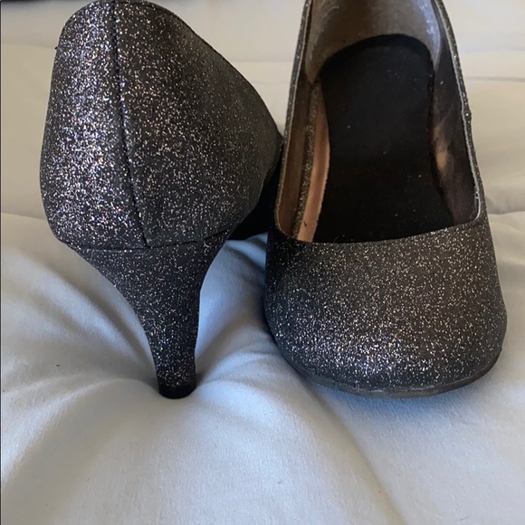 Black Glitter Heels - Picture 3 of 5